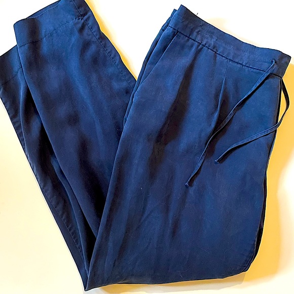 Banana Republic Pants - BANANA REPUBLIC | navy blue tencel drawstring pant
